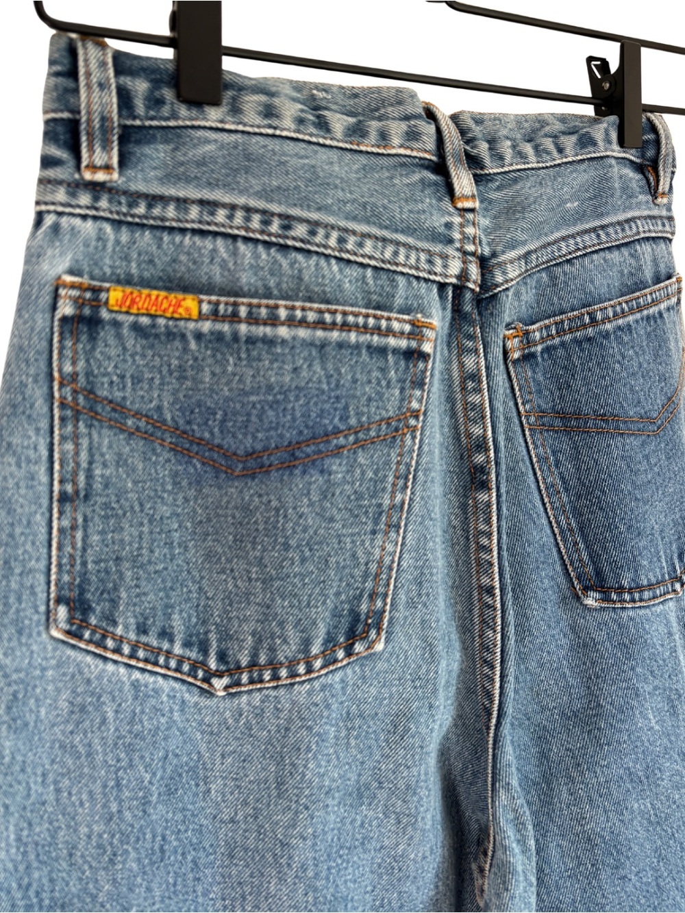 Vintage Jordache Jeans Womens 25x28 High Rise Tapered Mom Stonewash Blue Denim